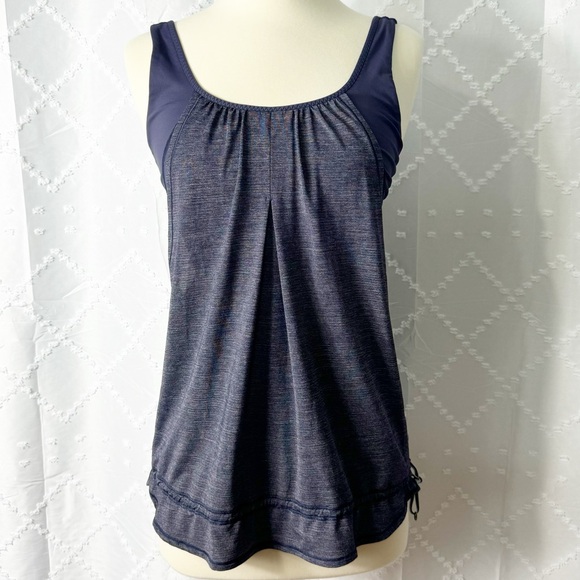 👀 140. LULULEMON Rest Less indigo tank size 6 - Picture 1 of 7